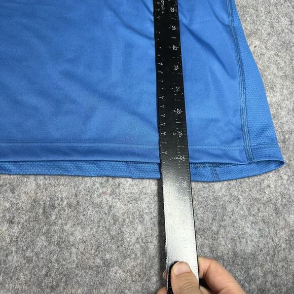 Simms Challenger Solar Shirt Mens Medium Blue Carbon Fishing Tee Outdoors - Picture 2 of 9